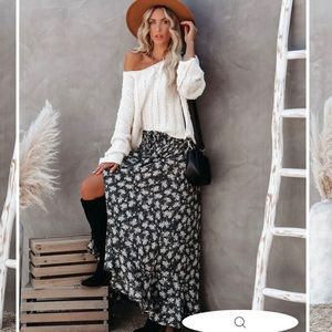 Vici collection floral skirt